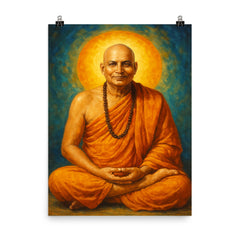 Sivananda Saraswati poster on a plain backdrop in size 8"x10".