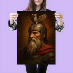 Skanderbeg eagle helm portrait poster 3