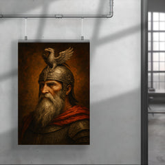 Skanderbeg eagle helm portrait poster 4
