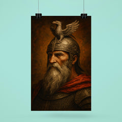 Skanderbeg eagle helm portrait poster 6