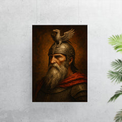 Skanderbeg eagle helm portrait poster 7
