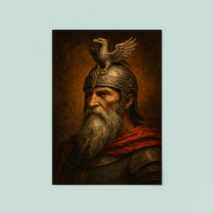 Skanderbeg eagle helm portrait poster 8