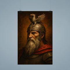 Skanderbeg eagle helm portrait poster 9