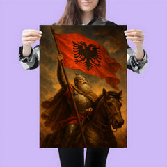 Skanderbeg raising the double headed eagle standard poster 3
