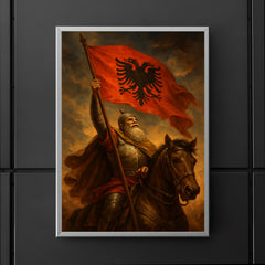 Skanderbeg raising the double headed eagle standard poster 5
