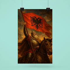 Skanderbeg raising the double headed eagle standard poster 6