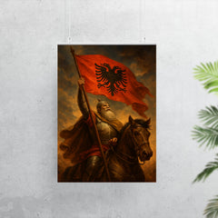 Skanderbeg raising the double headed eagle standard poster 7