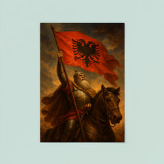 Skanderbeg raising the double headed eagle standard poster 8