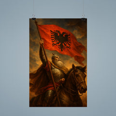 Skanderbeg raising the double headed eagle standard poster 9