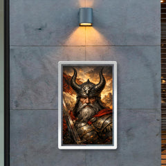 Skanderbeg with horned helmet poster 2