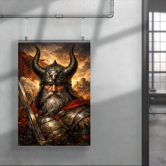 Skanderbeg with horned helmet poster 4