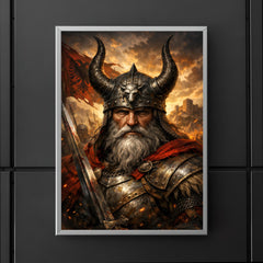 Skanderbeg with horned helmet poster 5