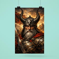 Skanderbeg with horned helmet poster 6