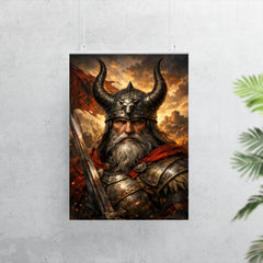 Skanderbeg with horned helmet poster 7