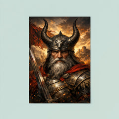 Skanderbeg with horned helmet poster 8