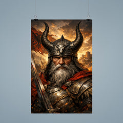 Skanderbeg with horned helmet poster 9