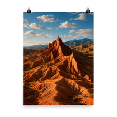 Skazka Fairy Tale Canyon Kyrgyzstan poster on a plain backdrop in size 8"x10".