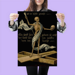 Skeleton Standing on an Open Coffin by the Netherlandish School poster 3