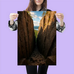 Slattdalsskrevan Crevasse Skuleskogen Sweden poster 3