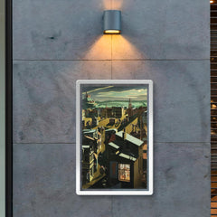 Small German Town at Night by Georg Scholz, 1923 poster 2