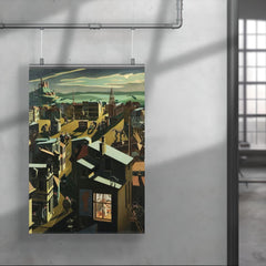 Small German Town at Night by Georg Scholz, 1923 poster 4