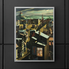 Small German Town at Night by Georg Scholz, 1923 poster 5