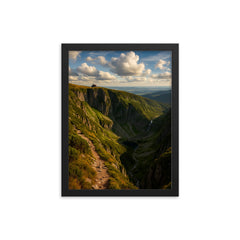 Sniezne Kotly Cirques Poland framed print on a plain backdrop in size 12"x16".