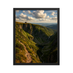 Sniezne Kotly Cirques Poland framed print on a plain backdrop in size 16"x20".