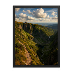 Sniezne Kotly Cirques Poland framed print on a plain backdrop in size 18"x24".