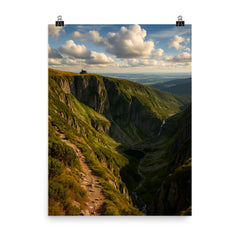 Sniezne Kotly Cirques Poland poster on a plain backdrop in size 8"x10".