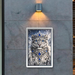 Snow leopard empress with jeweled collar poster 2