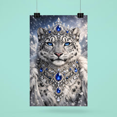 Snow leopard empress with jeweled collar poster 6