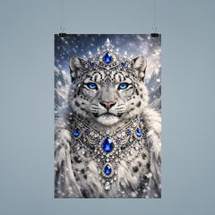 Snow leopard empress with jeweled collar poster 9