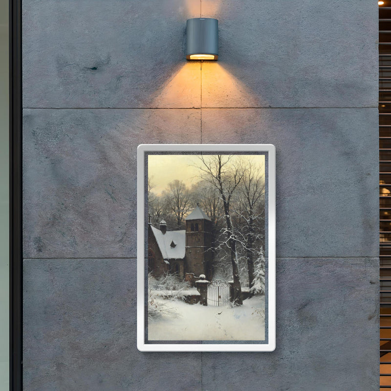 Snowy Churchyard by Sophus Jacobsen poster 2