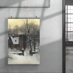 Snowy Churchyard by Sophus Jacobsen poster 4