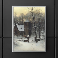 Snowy Churchyard by Sophus Jacobsen poster 5