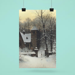 Snowy Churchyard by Sophus Jacobsen poster 6