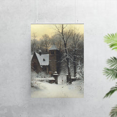 Snowy Churchyard by Sophus Jacobsen poster 7