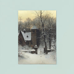 Snowy Churchyard by Sophus Jacobsen poster 8