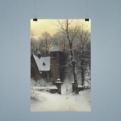 Snowy Churchyard by Sophus Jacobsen poster 9