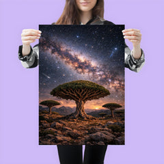 Socotra dragon blood trees under Milky Way poster 3