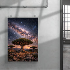 Socotra dragon blood trees under Milky Way poster 4
