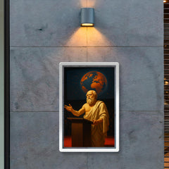 Socrates delivering a TED style lecture poster 2