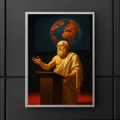 Socrates delivering a TED style lecture poster 5