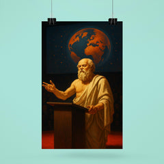 Socrates delivering a TED style lecture poster 6