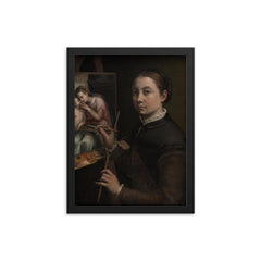 Sofonisba Anguissola framed print on a plain backdrop in size 12"x16".