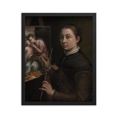 Sofonisba Anguissola framed print on a plain backdrop in size 16"x20".