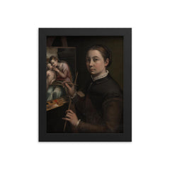 Sofonisba Anguissola framed print on a plain backdrop in size 8"x10".
