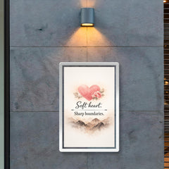 Soft heart Sharp boundaries poster 2
