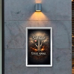 Soft heart Steel spine poster 2
